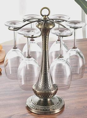 铁艺红酒杯架子欧式倒挂高脚酒杯架家用创意阿拉丁神灯葡萄酒杯架