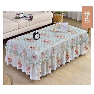 茶几罩加厚布艺 茶几桌布蕾丝套防尘长方型防滑餐桌家用客厅欧式