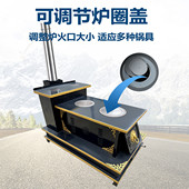焱森厂家批发1.4m别墅火炉双台面柴火炉柴煤两用农村民宿藏式 火炉
