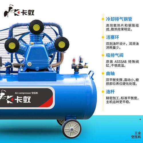 小型蚁空压机大型工业级高压打气泵220v卡喷漆汽修家用空气压缩机