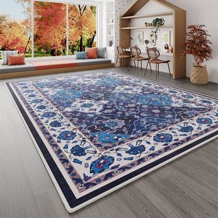 波西米亚超细羊绒地毯水洗卧室大尺寸可折叠客厅底耐脏易打理