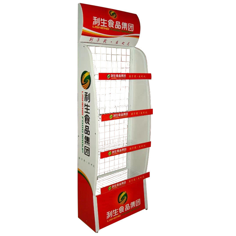 产品展示架商超多层展架雪弗板落地陈列架挂钩小型货架展柜加工