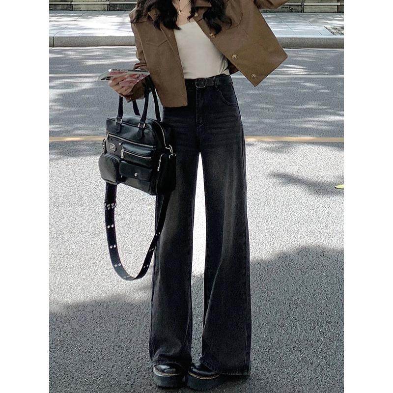 黑灰色阔腿女夏季新款胖妹妹mm显瘦直筒裤梨形身材,女装/女士精品,大码裤装,淘宝优惠券,粉丝福利购,淘宝优惠卷