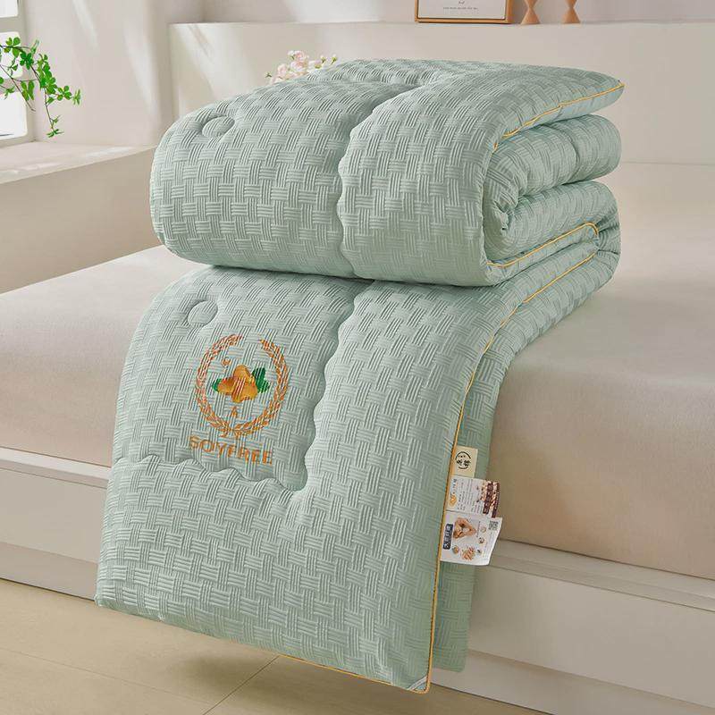 新款家居华夫格大豆被滚绳包边工艺水洗棉大豆夏被加厚冬被子被芯,床上用品,化纤被,淘宝优惠券,粉丝福利购,淘宝优惠卷