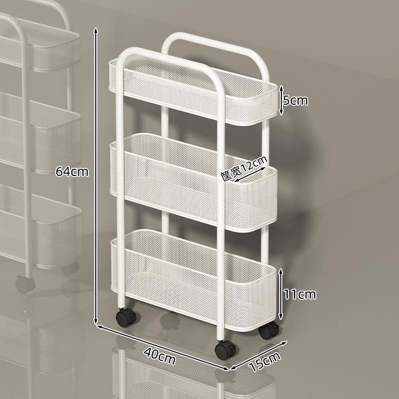 卫生间夹缝小推车收纳柜门后置物架厕所浴室收纳架缝隙极窄洗漱台