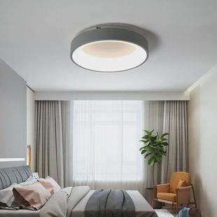 简约圆形Led家用吸顶灯北欧现代书房玄关方形凹框侧发光卧室灯具