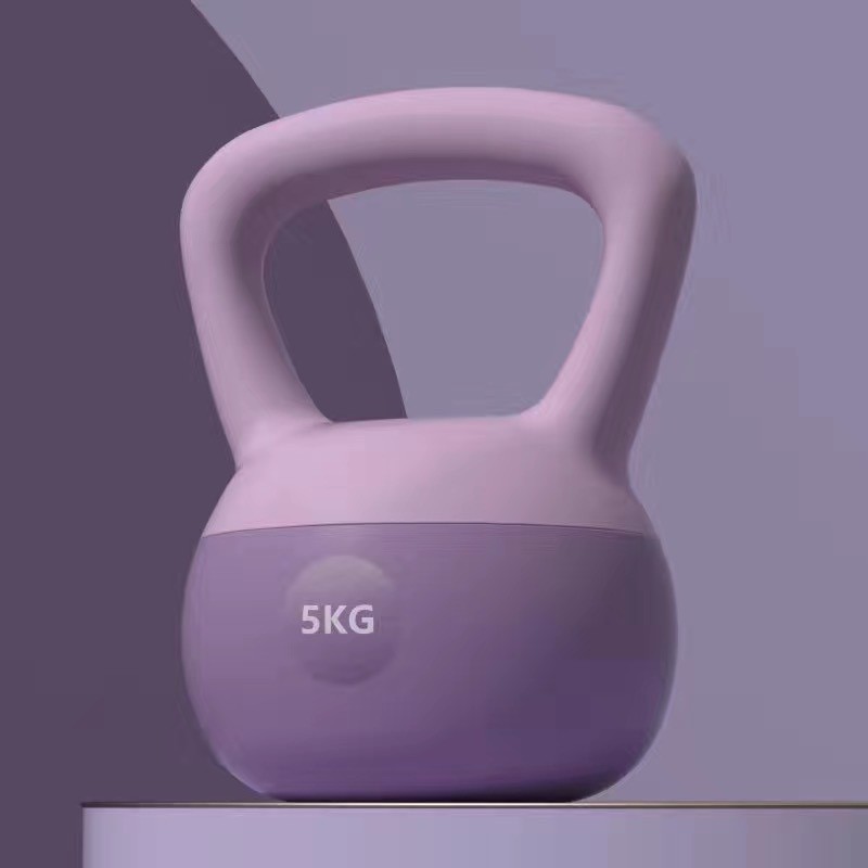 女士健身家用5kg锻炼哑铃练翘臀力量训练专业瑜伽器材提壶软壶铃