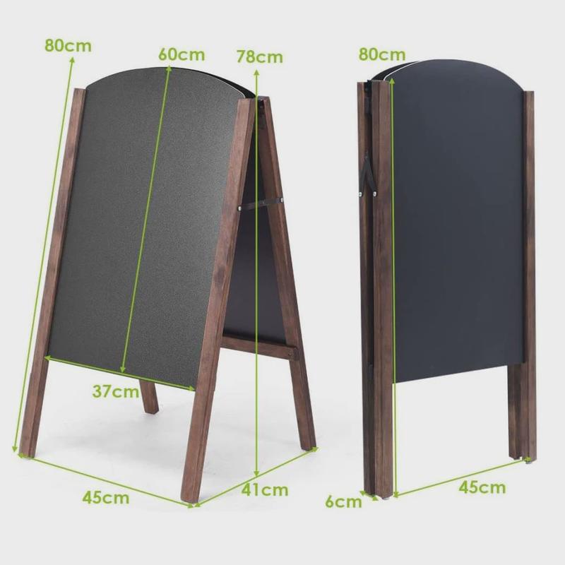 实木黑板支架式商用店铺宣传小黑板家用儿童画板咖啡店落地展示牌