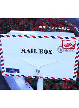 1035c  信封造型挂墙 别墅立杆式邮箱 信报箱 邮筒 店铺装饰信箱