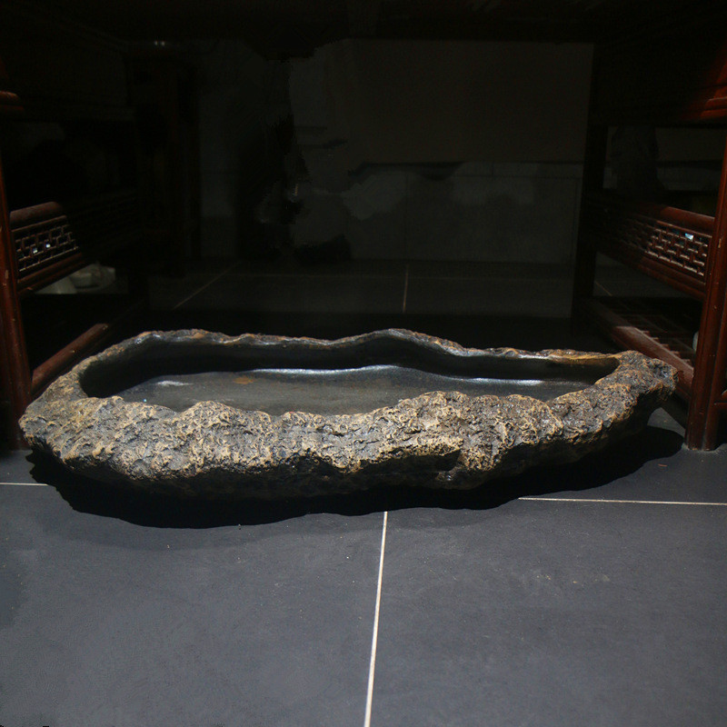 紫砂花盆陶瓷盆景盆异形创意树根提跟浅盆水盆无孔假山盆觅陶乡