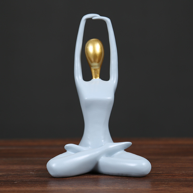 少女瑜伽馆创意工艺品家居装饰品家居客厅卧室桌面摆设树脂小摆件