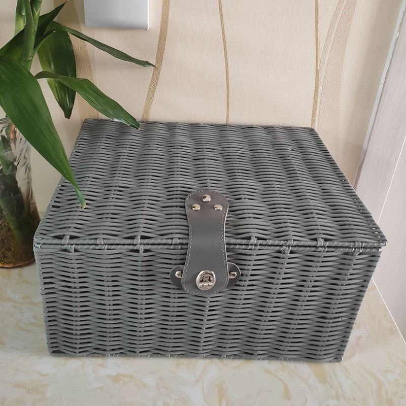 家居用品塑料洗衣篮衣柜收纳筐脏衣篮带盖脏衣篓收纳篮柜子置物筐