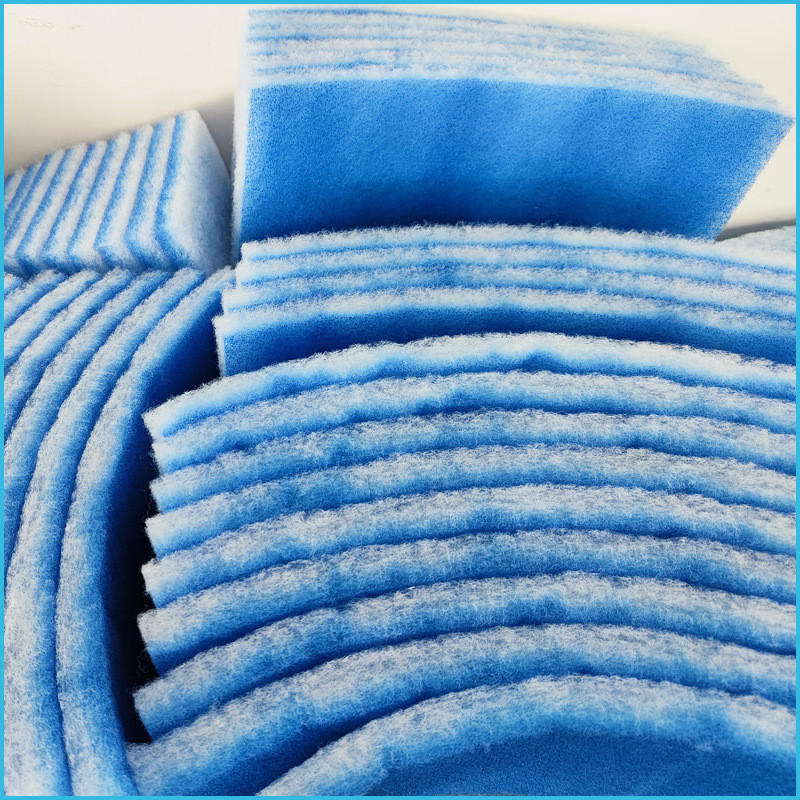 定制白色针刺棉绿白蓝白漆雾黑色聚氨酯活性炭空气过滤棉防尘棉