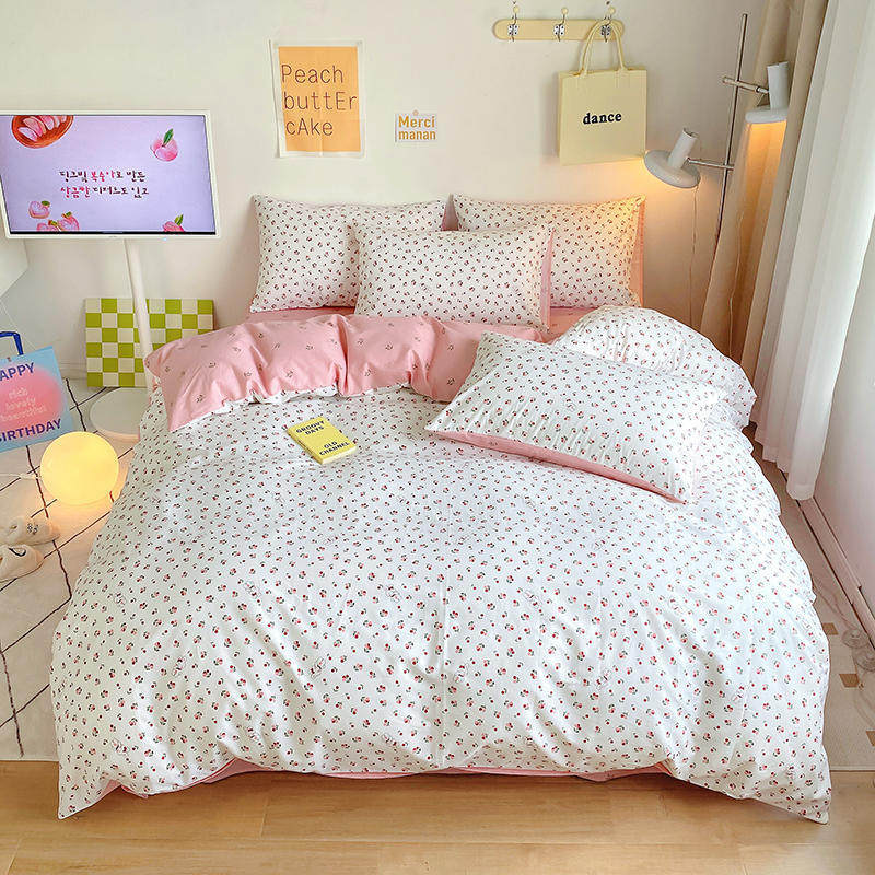 批发ins小清新儿童公主棉四件套风卡通少女心棉斜纹4件套床品,床上用品,床品套件/四件套/多件套,淘宝优惠券,粉丝福利购,淘宝优惠卷