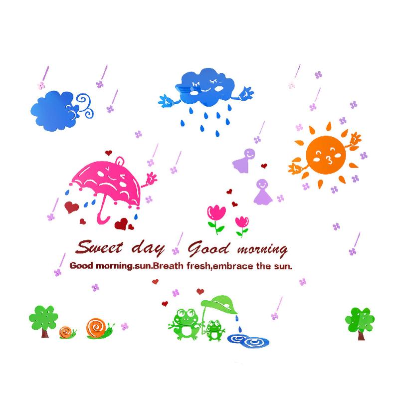 幼儿园装饰背景墙3d立体墙贴儿童房亚克力墙贴画宝宝卧室晴天娃娃