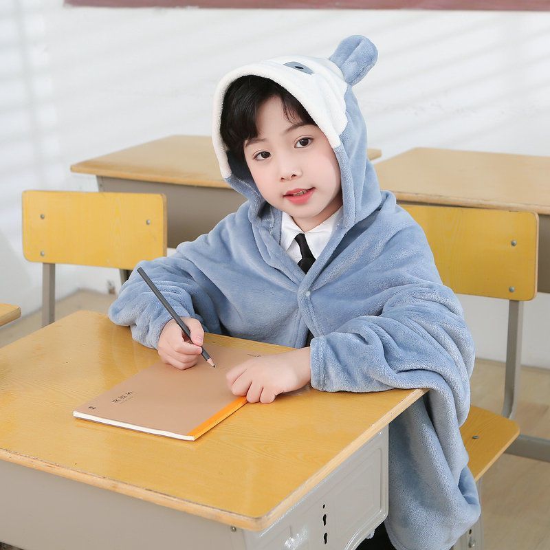 午睡毛毯教室小学生儿童毯用毯子斗篷学生单人午休加厚披肩