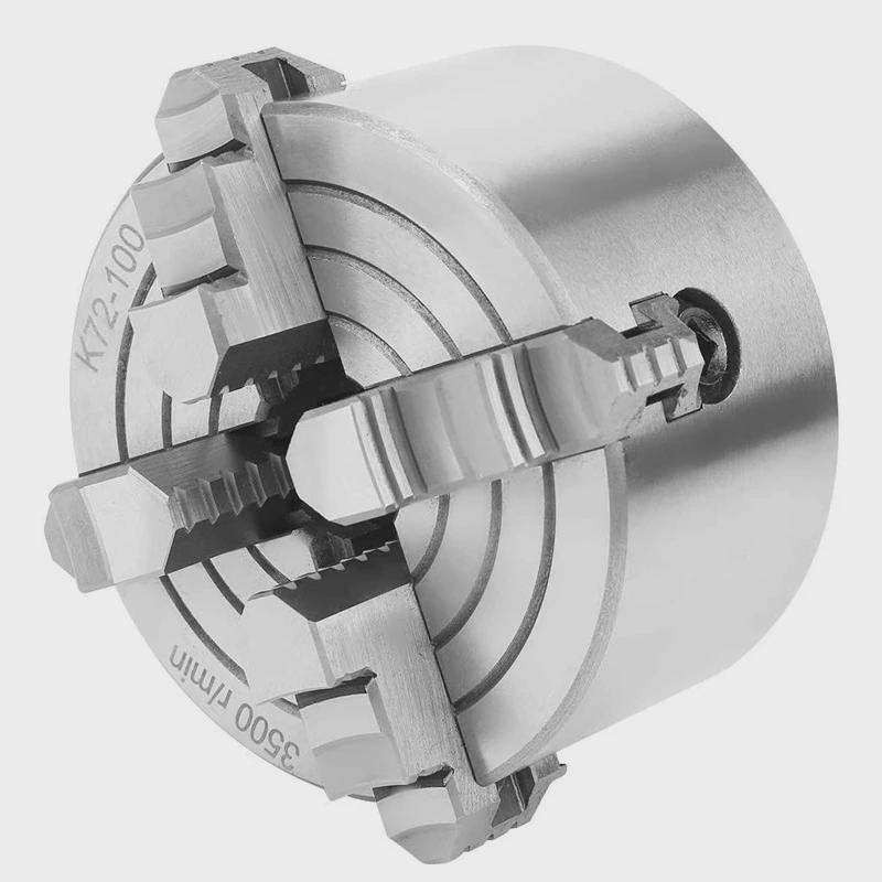 四爪单动K72-125卡盘5寸数控车床卡盘机床磨床手动偏心夹头跨境
