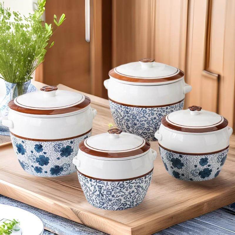 溢汤隔水炖盅滴汤炖罐煲汤炖锅专用锅内胆带孔免过滤陶瓷大号汤盅