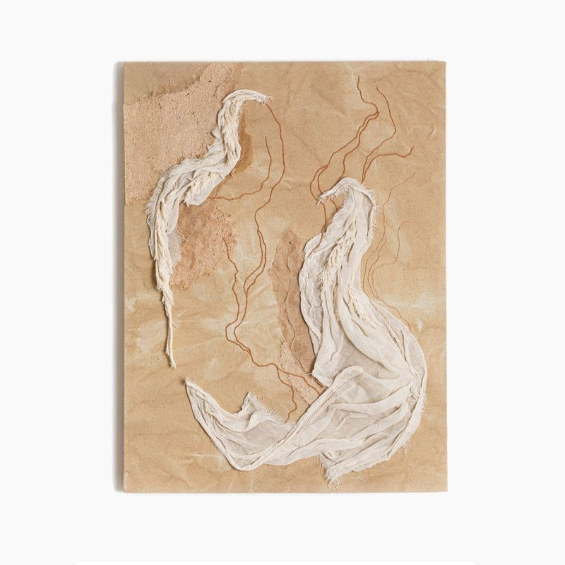 侘手绘油画寂风客厅背景墙壁画高级感肌理实物装饰画卧室艺术挂画