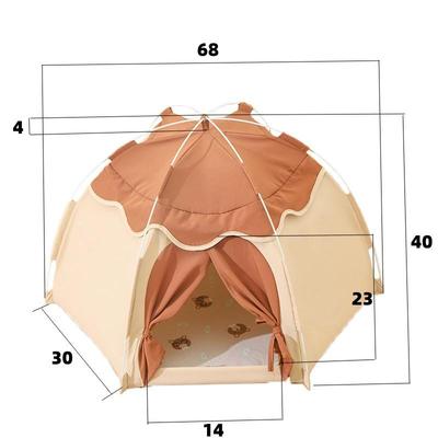 半封闭猫窝可折叠可拆洗四季通用小型犬狗窝博美蒙古包帐篷窝