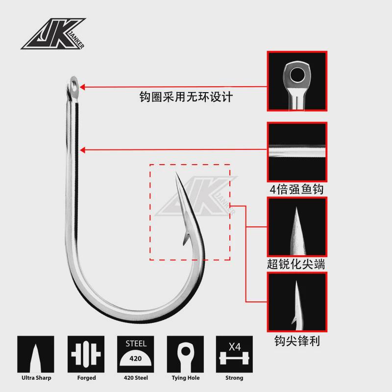 jk剑客sjgh4倍强鱼钩穴明钩摇钓慢船铁板钩单钩