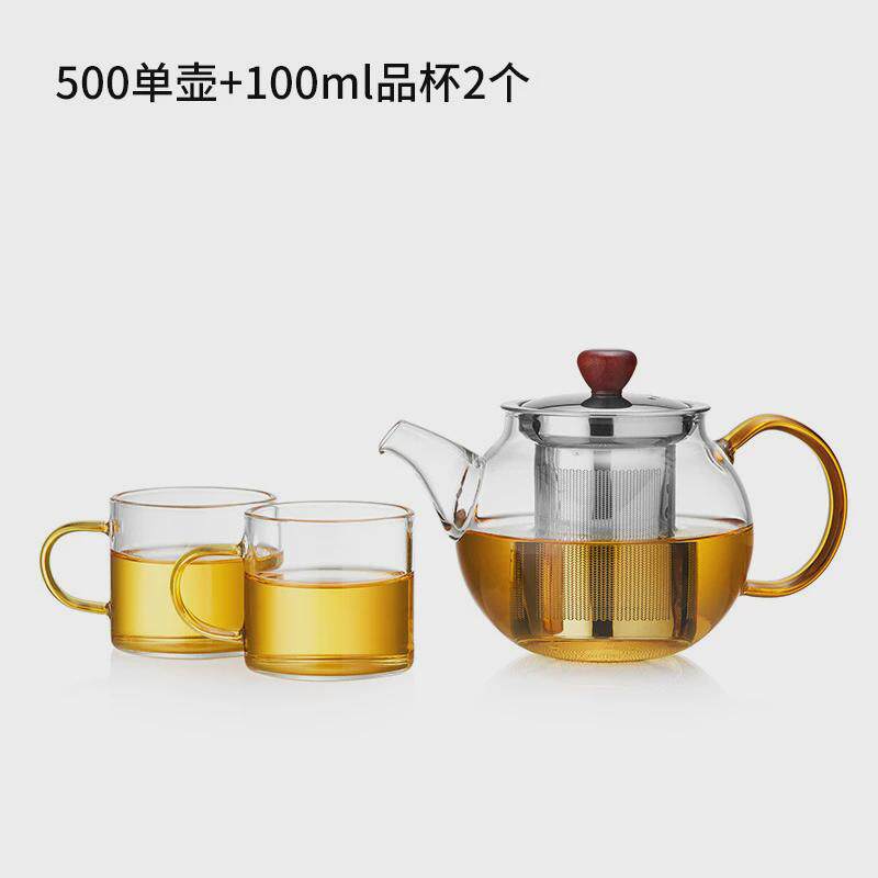 玻璃小型茶壶单壶耐高温过滤泡茶壶煮茶器家用透明茶具新品