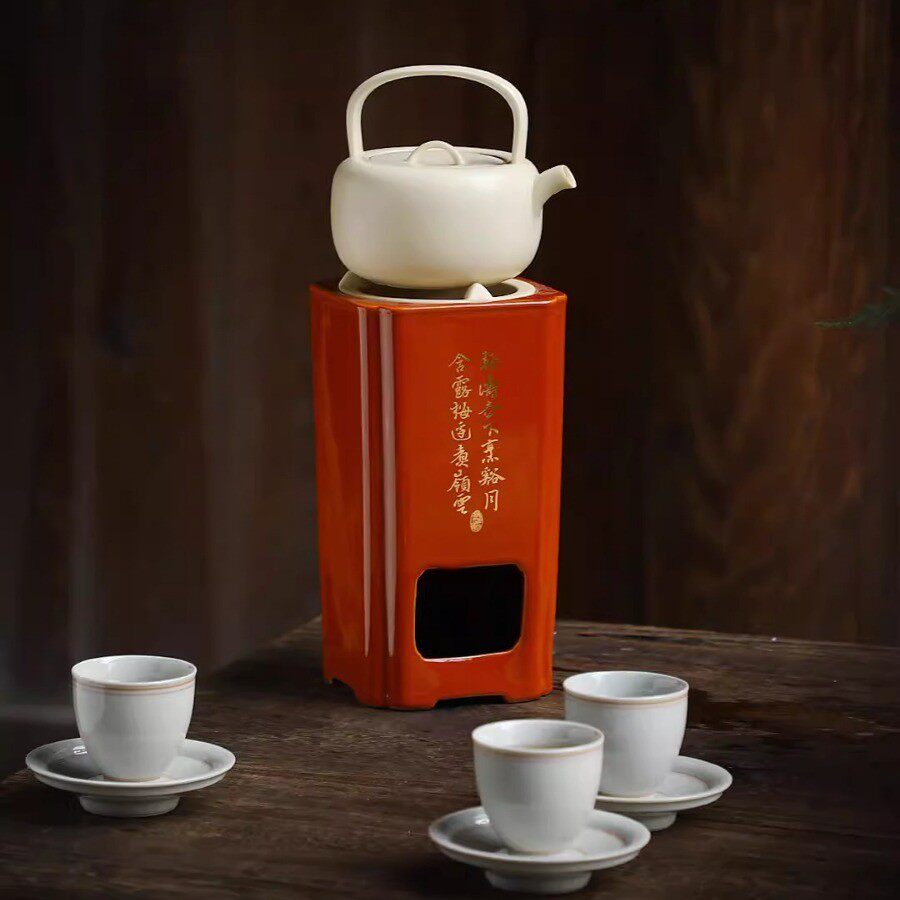 且风听吟日式风炉烧水壶茶具套装陶瓷户外泡茶壶整套围炉煮茶套装