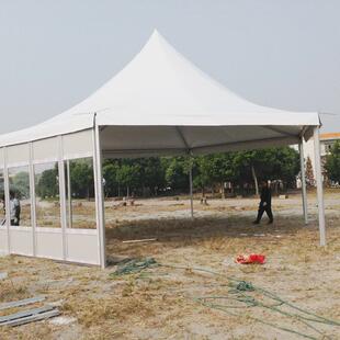 户外展览篷移动美食节景区篷房活动展棚尖顶帐篷六边锥顶大棚