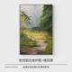 手绘大芬油画村装 饰画侘寂风客厅落地画挂画玄关风景大幅肌理壁画