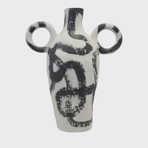 热销匠形现代风格陶瓷花器扭曲线条家居样板间软装异形陶瓷摆件