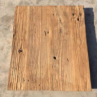 老榆木门板原木旧木板实木风化艺木质桌面做吧台板旧板茶桌子