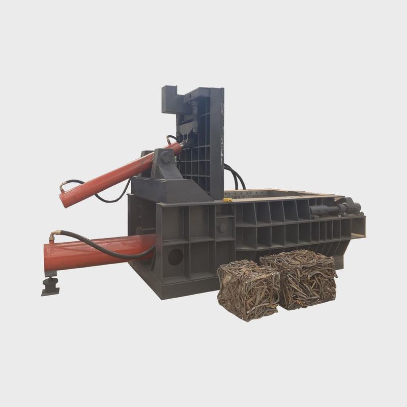 液压废铁压块机100型135型易拉罐打包机金属边角料压块机