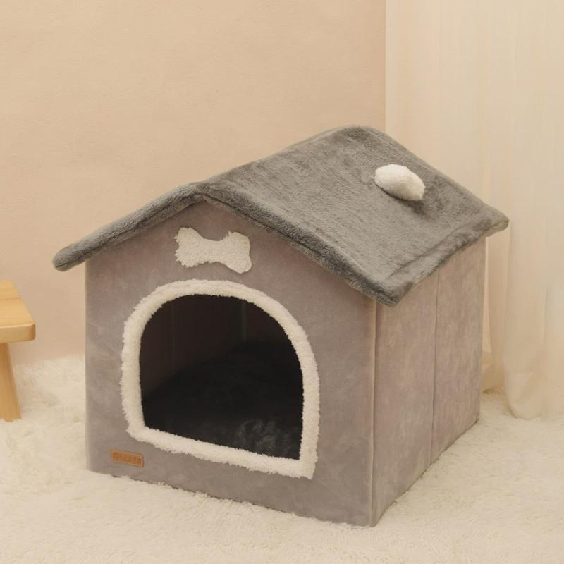 狗窝狗床宠物窝可拆洗房子四季通用帐篷封闭式窝狗屋秋冬加厚猫窝