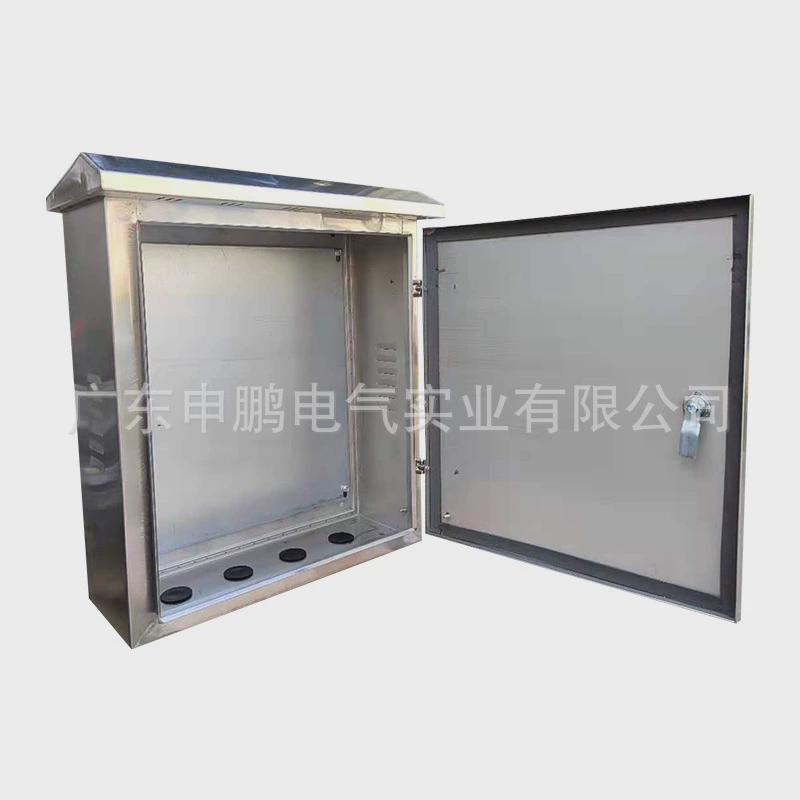 201单户外不锈钢双门配电箱小区明装防雨配电箱厂房挂墙式配电箱