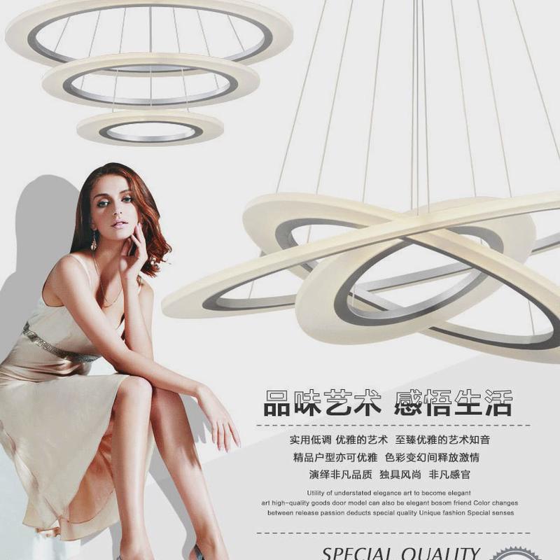 led环形吊灯创意个性客厅卧室餐厅灯办公室酒吧台餐吊灯厂家直销