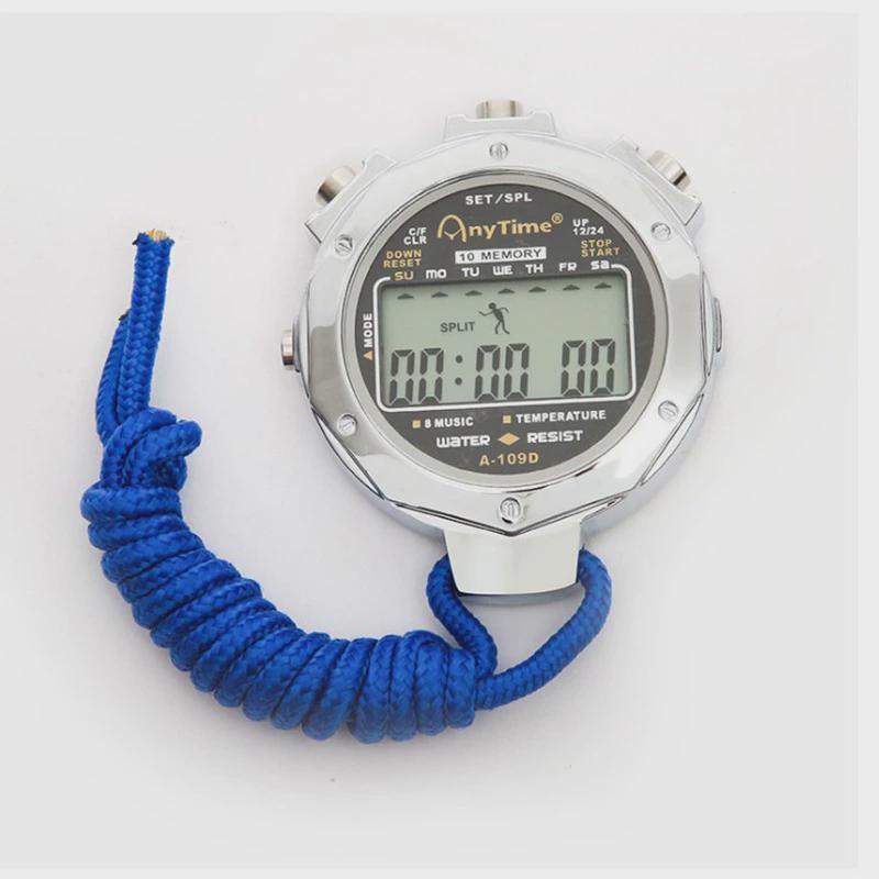 金属防水秒表多功能背光裁判秒表教练计时器运动电子跑表