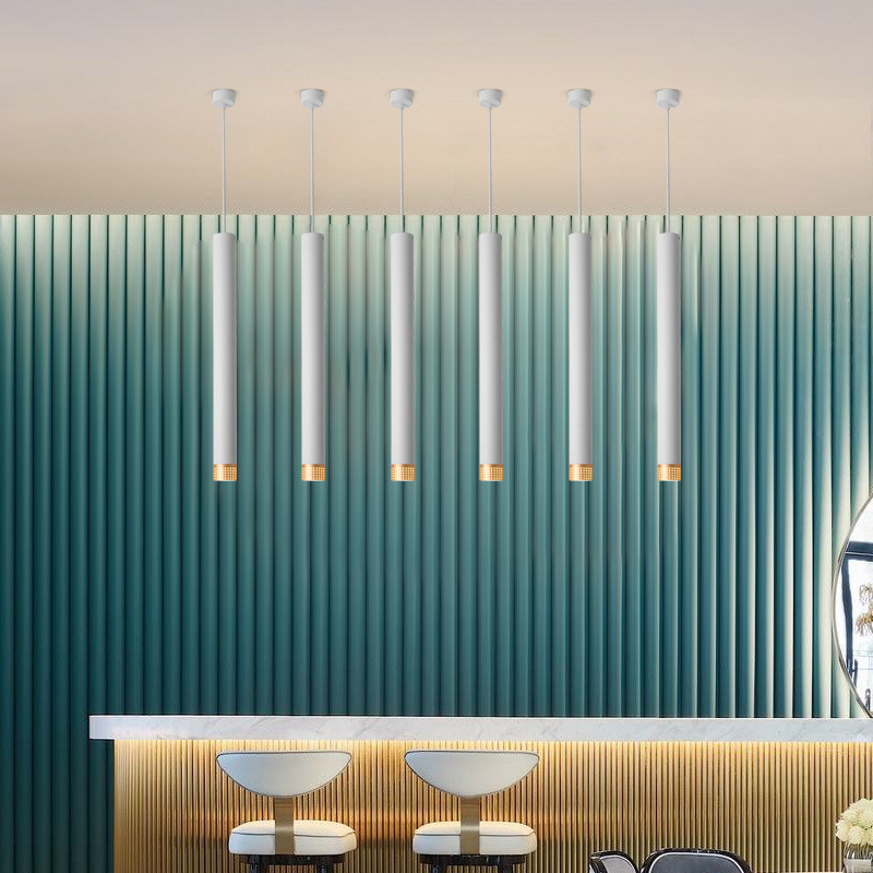 led长筒圆柱形吊线明装筒灯直径60北欧前台创意艺术蜂窝设计吊灯