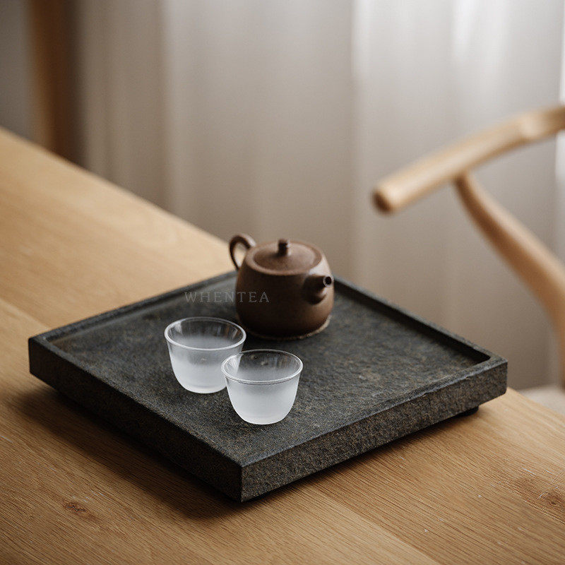 |日式复古简约茶盘火烤做旧天然乌金石家用正方形干泡新品,餐饮具,茶盘,淘宝优惠券,粉丝福利购,淘宝优惠卷