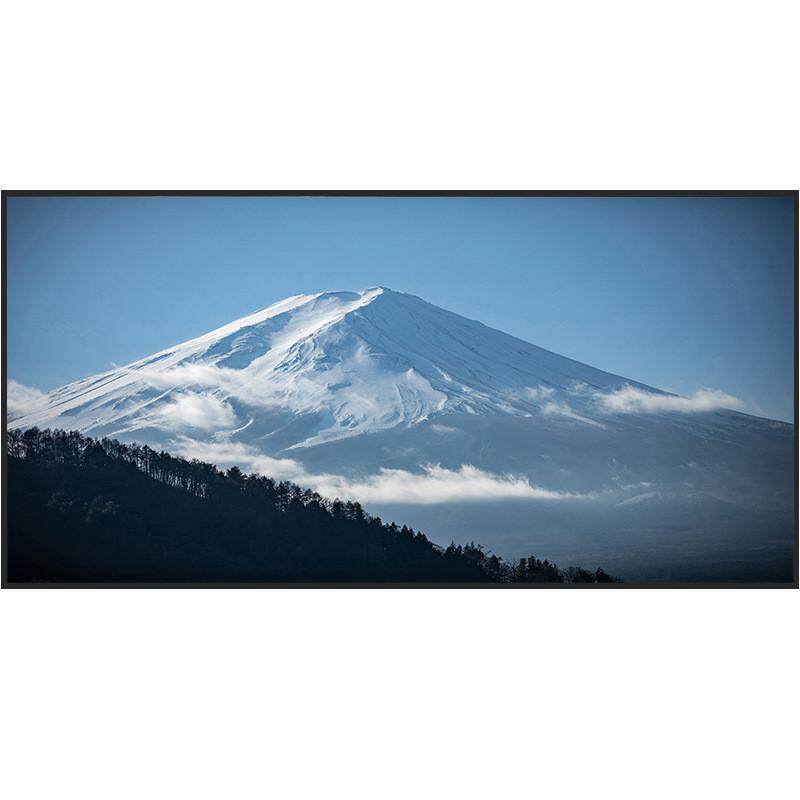 背有靠山客厅装饰画一整幅横幅珠穆朗玛峰雪山风景办公室大气挂画