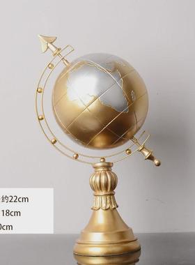 欧式地球仪摆件轻奢高档现代家居客厅书柜电视柜办公室酒柜装饰品