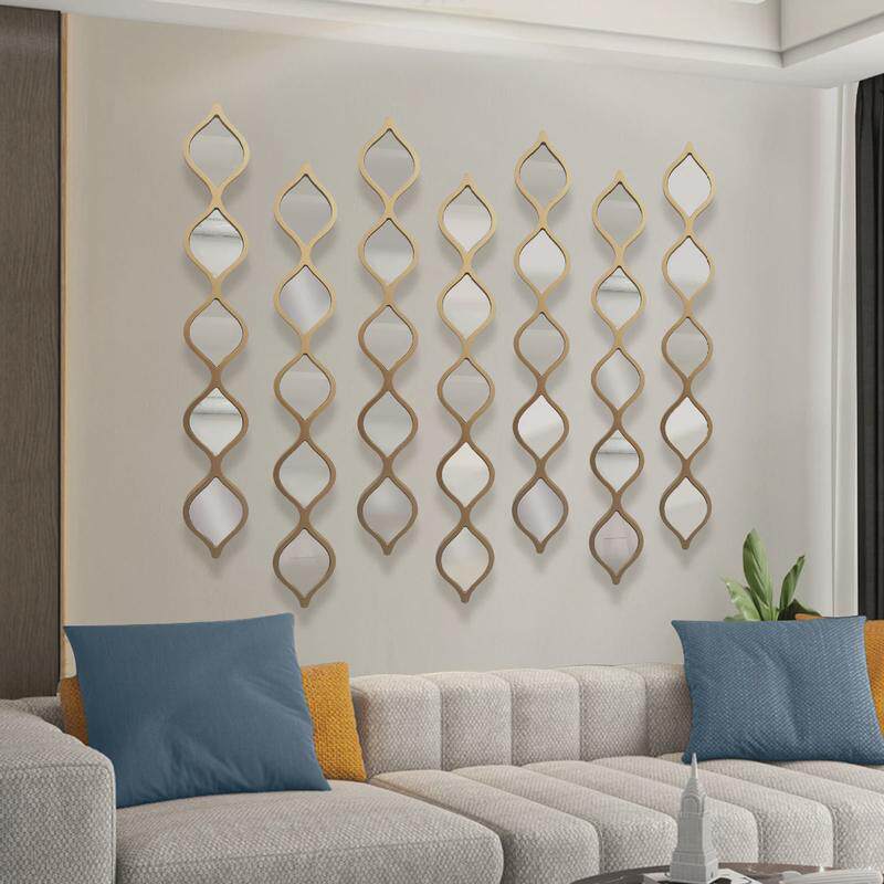欧式玄关壁挂组合镜美式客厅沙发创意背景墙轻奢装饰镜壁挂