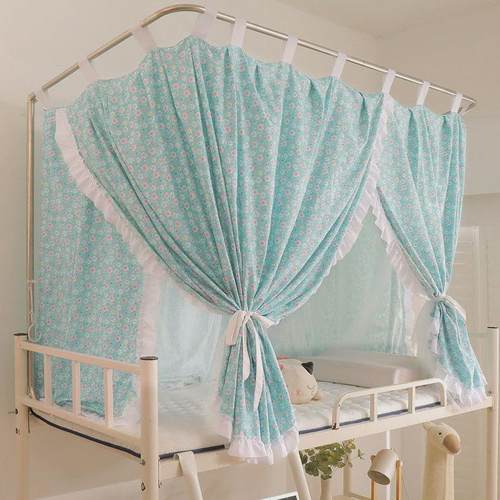 宿舍上铺支架学生宿舍遮光U型一体床幔小清新白领新贵09床上铺