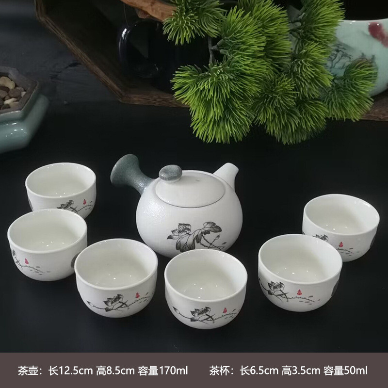 简约裂小套功夫茶具整套冰茶具套装家用青花瓷盖碗功夫茶茶碗直销