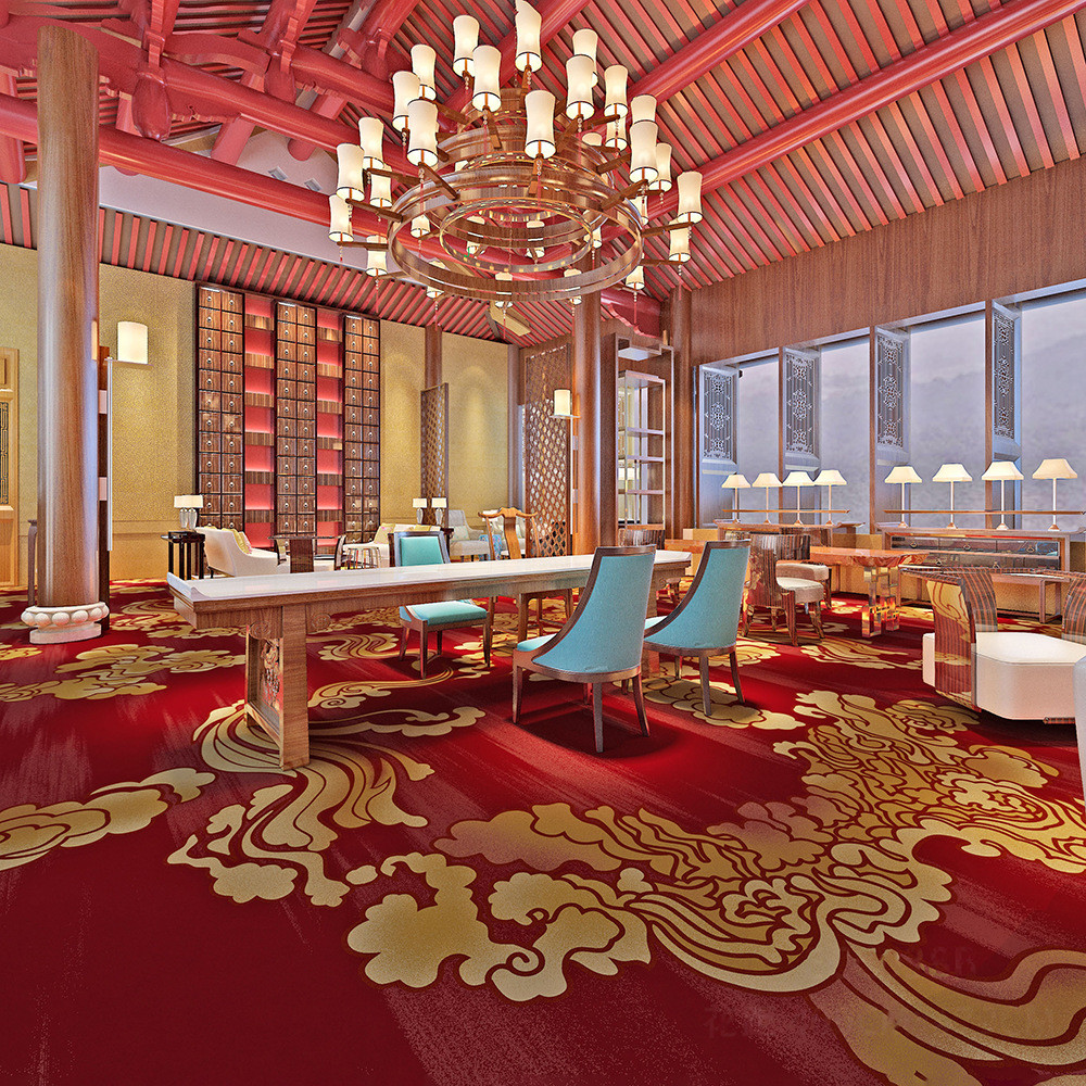 简约酒店宾馆印花地毯客房走廊宴厅地毯会议室台球厅地毯满铺现货
