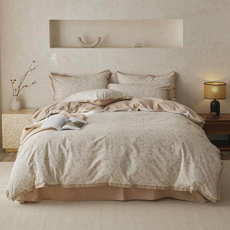 款北欧风2024新款秋冬全棉磨毛四件套100棉被套花卉美式加厚复古,床上用品,床品套件/四件套/多件套,淘宝优惠券,粉丝福利购,淘宝优惠卷