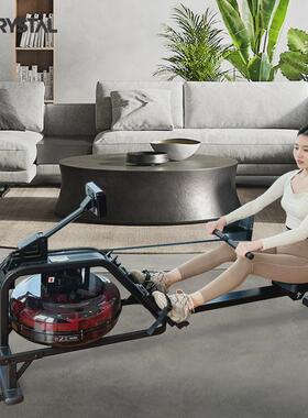 水晶crystal划船机家用健身智能静音阻水有氧划船器材室内运动