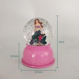 水球粉红色美人鱼节日家居橱窗装饰发亮水球摆件工艺品厂家直供