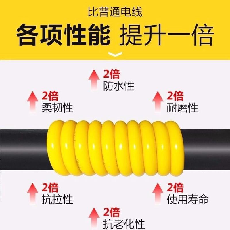 铜芯黄色rvvt护套软线23芯1.52.5弹性平方黄皮防水电缆线厂家