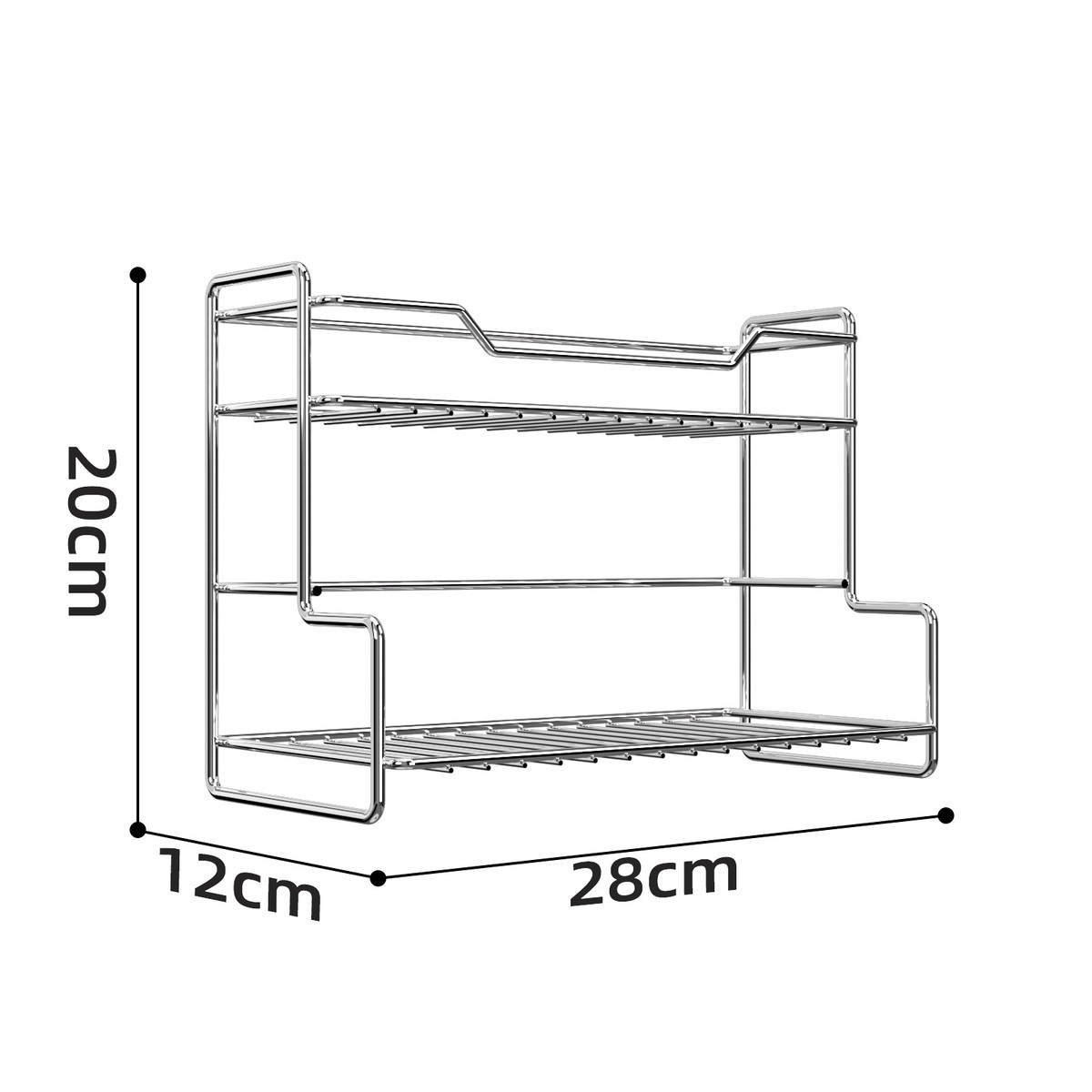 多功能不锈钢厨房置物架免打孔卧室卫生间收纳架浴室桌面储物架子