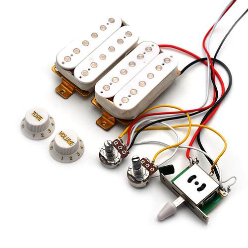 电吉他双双带全套线路拾音器拾音器电位器st电吉他集成线路黑色